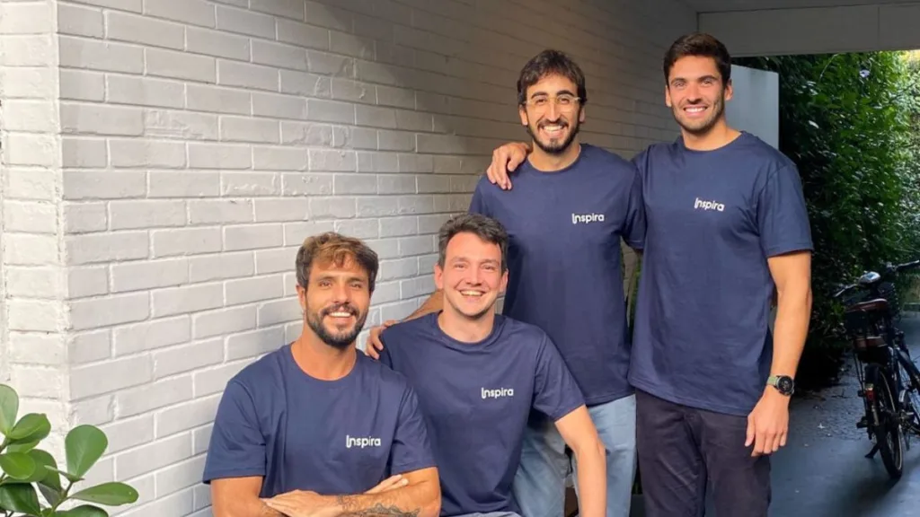 Cauê Amaral, Ricardo Verhaeg, Rafael Grimaldi e Henrique Ferreira, cofundadores da Inspira