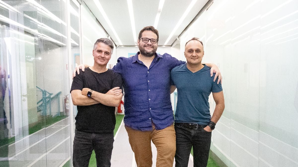 Eduardo Tega, Gustavo Verginelli e Marcelo Nicolau, sócios da Sportheca