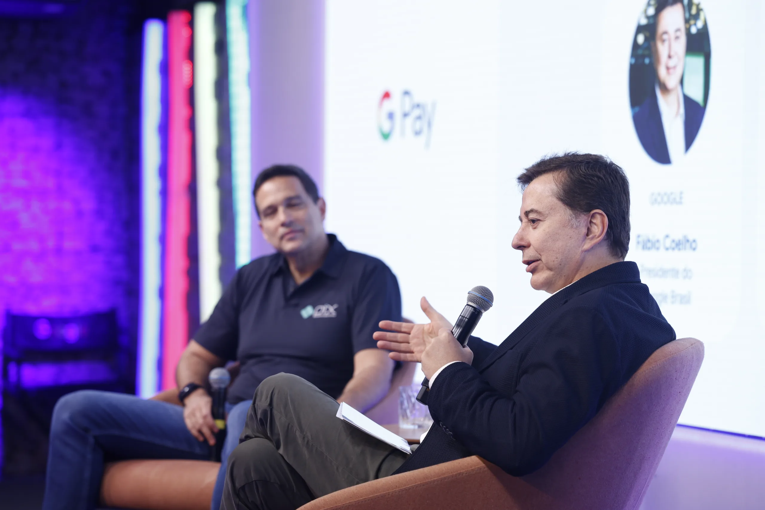 Roberto Campos Neto,
presidente do Banco Central, e Fabio Coelho, presidente do Google Brasil. Foto: Divulgação