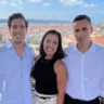 Moisés Sánchez e Rafaela Andrade, responsáveis pelo fundo 6, com Javier Sanchez, Principal da Mundi Ventures