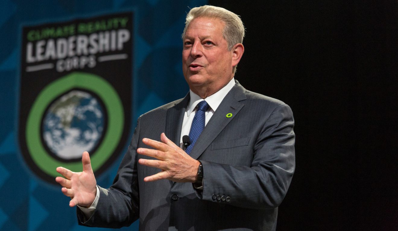 Al Gore durante evento sobre clima em 2017.