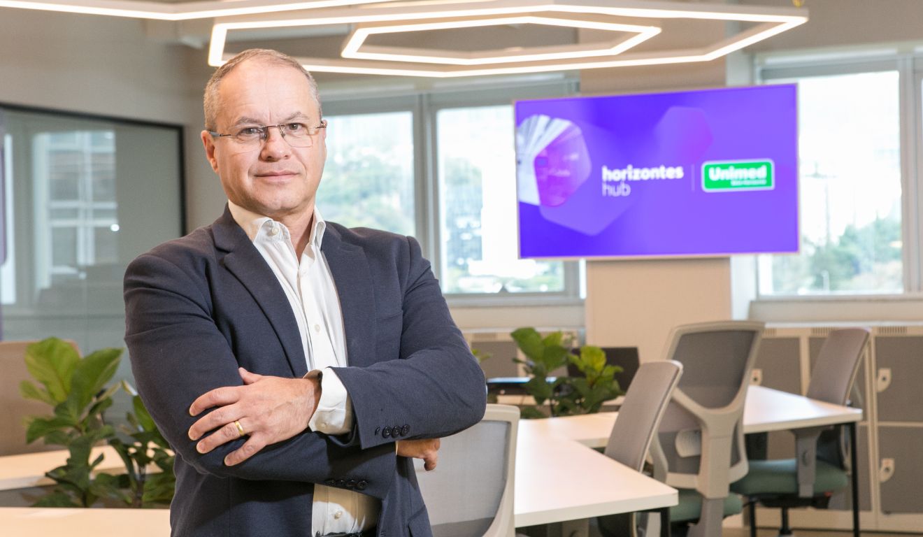 Frederico Peret, diretor-presidente da Unimed-BH, no novo espaço do Horizontes Hub
