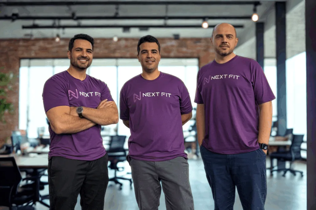 Douglas Waltricke (CEO), Guilherme Waltricke (CPO) e Luiz Otávio Gava (CTO), cofundadores da Next Fit | Foto: Divulgação Douglas Waltricke (CEO), Guilherme Waltricke (CPO) e Luiz Otávio Gava (CTO), cofundadores da Next Fit | Foto: Divulgação