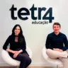 A sócia Stephanie Barreto e o CEO Jheython Santana, da Tetra Educação