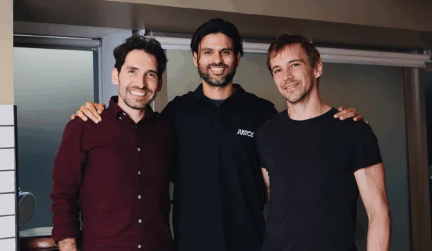 Jorge Soto Moreno, Dhaval Chadha e Antonio Molins, fundadores da Justos | Foto: divulgação