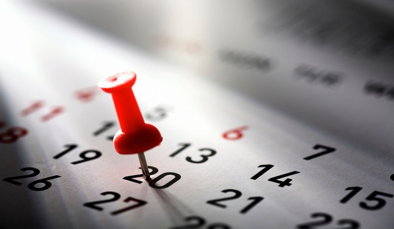 Eventos no calendário