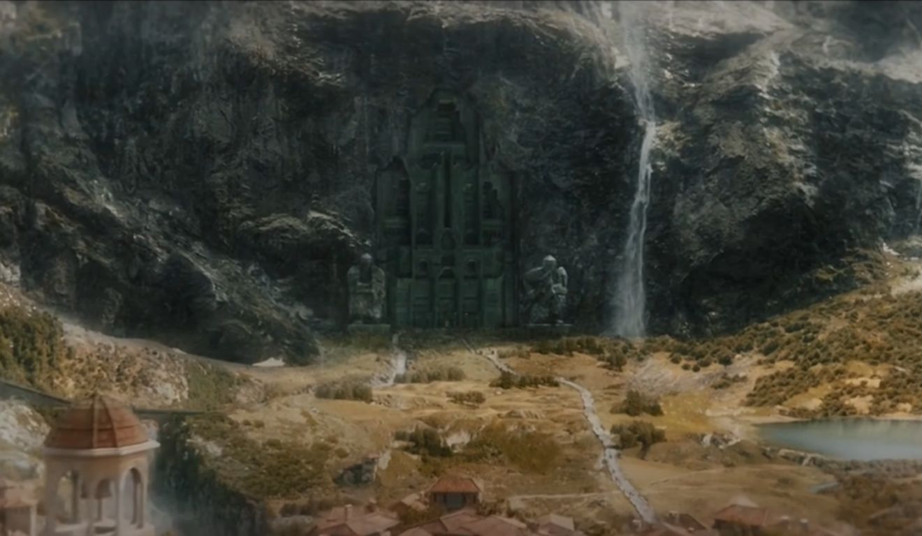 Entrada da cidade fictícia de Erebor | Reprodução The Hobbit