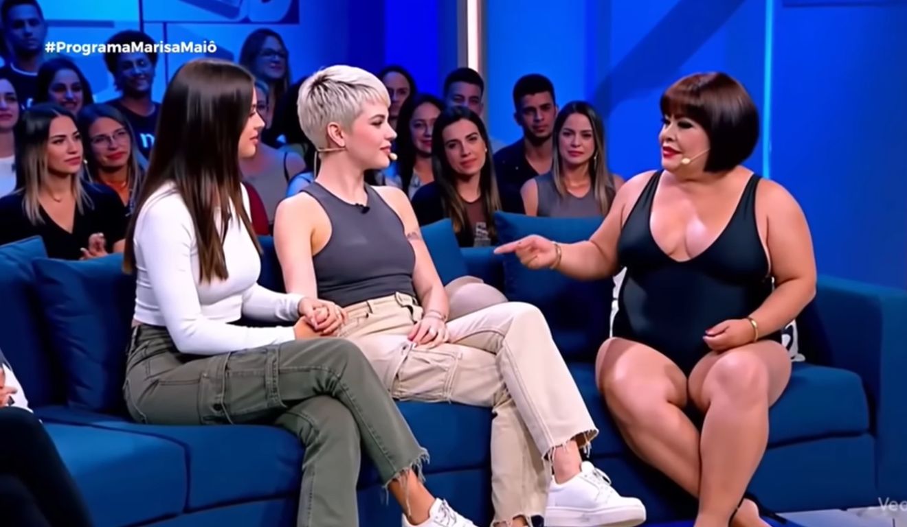 Apresentadora Marisa Maiô foi criada com IA na Veo 3 | Foto: Reprodução