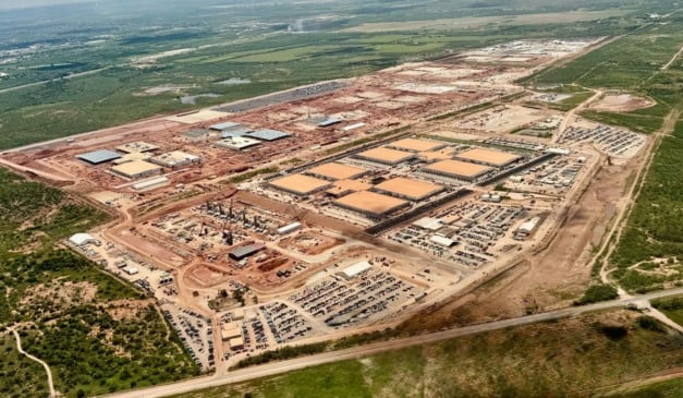 Obras do Stargate em Abilene, no Texas | Foto: Divulgação/OpenAI