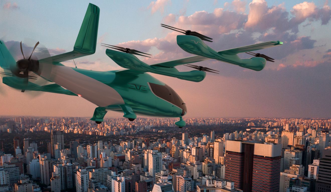 Projeto de eVTOL da Eve, subsidiária da Embraer | Foto: Divulgação