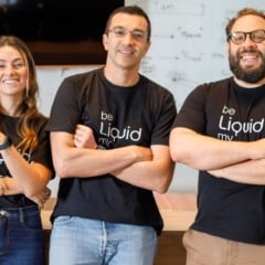 Luiza Ribeiro Caram, Odair Mofato Jr. e Thiago Yaak (CEO), fundadores da Liquid | Foto: Divulgação