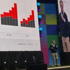 Benedict Evans durante o painel AI Eats the World, realizado no último dia de Startup Summit