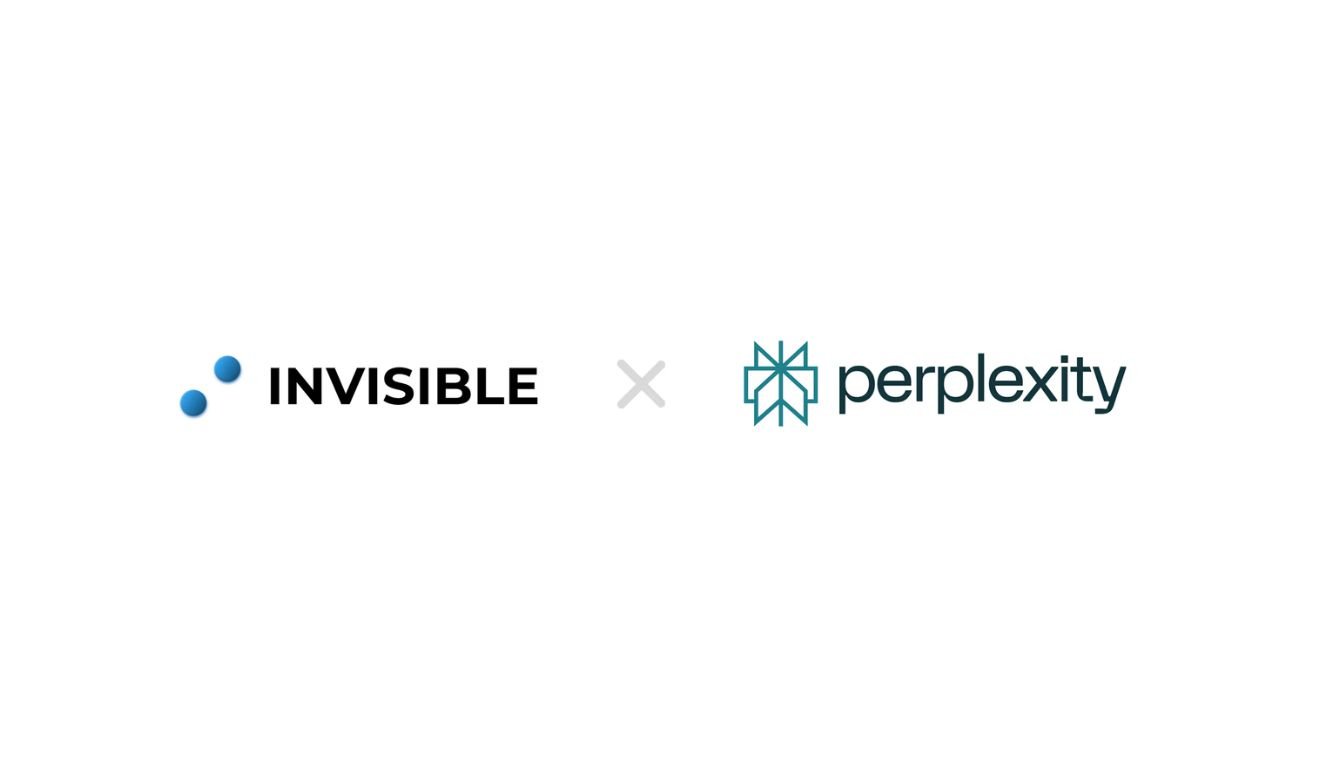 Logos da Invisible e da Perplexity