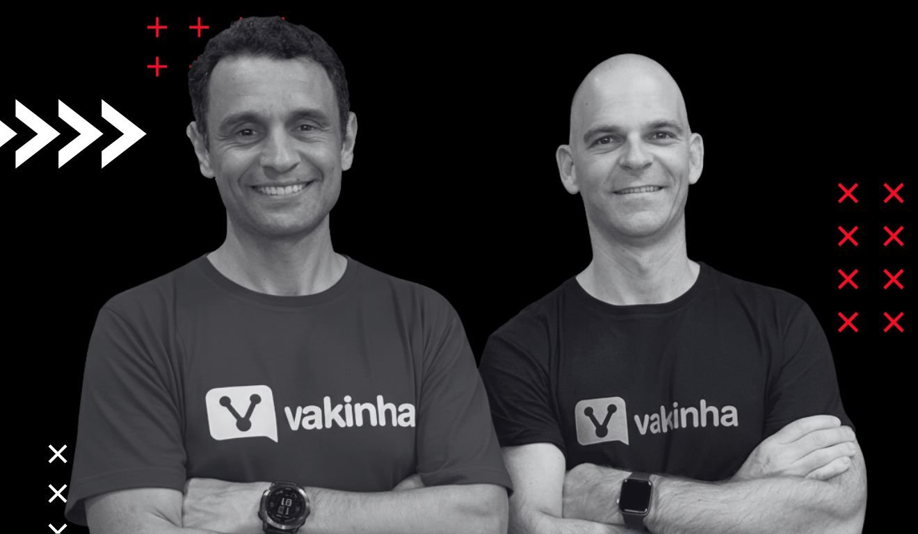 Marcelo Soares, novo CTO do Vakinha, ao lado de Luiz Felipe Gheller, CEO da empresa
