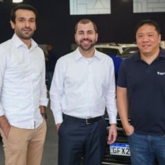 Eduardo Portelada, (diretor de RI), Daniel Prado (CEO) e Mario Liao(CFO) | Foto: Divulgação