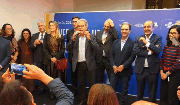 Jorge Viana, presidente da ApexBrasil, e Décio Lima, presidente do Sebrae, em evento na sede da ApexBrasil em Lisboa | Foto: Startups
