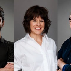 Matheus Dellagnelo, CEO Américas da Indicium AI; Kelly Manthey, CEO Global da Indicium AI; e Jacob Parsons, CEO Europa da Indicium AI (Foto: Divulgação)