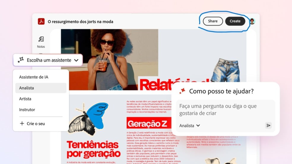 Adobe lança o Adobe Acrobat Studio, com IA embutida