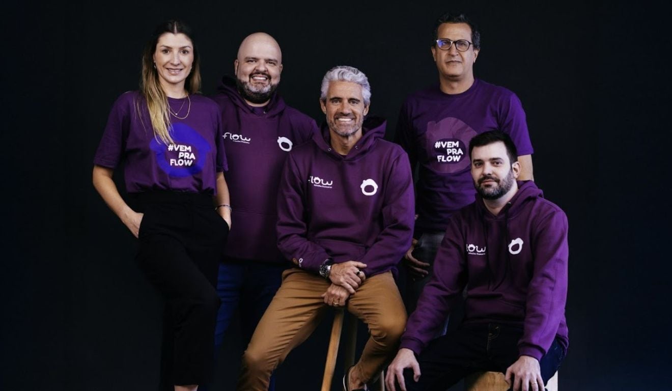 Liderança da FlowCredi: Deivid Bastos, Rodrigo Gordinho, Mayle Vaz e Caio Alfano | Foto: Divulgação Liderança da FlowCredi: Deivid Bastos, Rodrigo Gordinho, Mayle Vaz e Caio Alfano | Foto: Divulgação