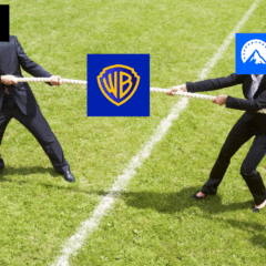 Netflix e Paramount na disputa pela Warner | Foto: Canva