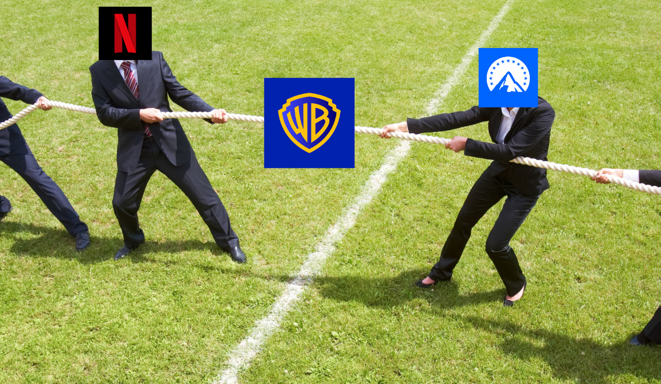 Netflix e Paramount na disputa pela Warner | Foto: Canva