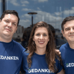 Andr&eacute; Pignata (co-fundador), Ta&iacute;s Malta (co-CEO e co-fundadora) e Lucas Madureira (co-CEO e co-fundador | Foto: Divulga&ccedil;&atilde;o