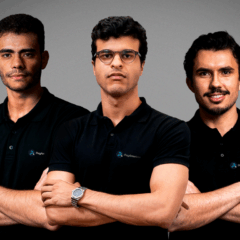 Em sequ&ecirc;ncia, Elton Cipriano, CPO; Gabriel Aguiar, CEO; e Felipe Ferreira, CRO da PagAmerican