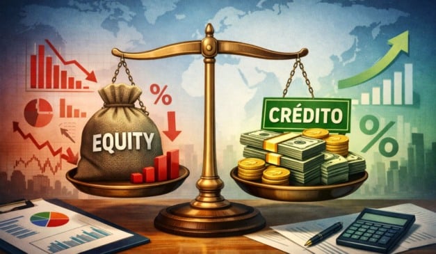 Crédito ganha peso enquanto o equity perde espaço nos investimentos em startups (Foto: ChatGPT)