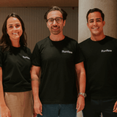 Mariana Pastorelli, Edmee Moreira e Danrley Morais, fundadores do Runflow | Foto: divulga&ccedil;&atilde;o