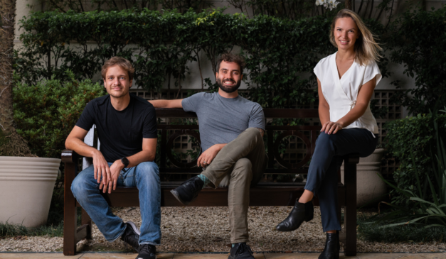 Bruno Lucas (CFO), André Bernardes (CEO) e Ludmila Pontremolez (CTO), fundadores da Zippi | Foto: divulgação