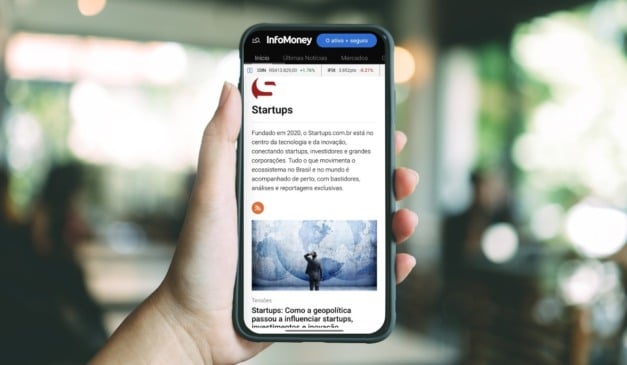 Página do Startups no portal InfoMoney | Foto: Startups