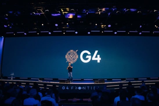 Tallis Gomes apresenta a nova logo do G4 durante evento em São Paulo