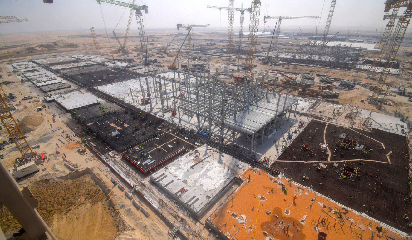 Construção do data center Stargate nos Emirados Árabes | Foto: divulgação